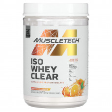 MuscleTech, ISO Whey Clear, Сверхчистый изолят протеина, Orange Dreamsicle, 1,10 фунта (505 г)