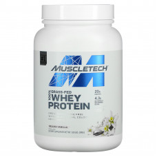 MuscleTech, 100% сывороточный протеин от коров травяного откорма, ваниль, 816 г (1,8 фунта)