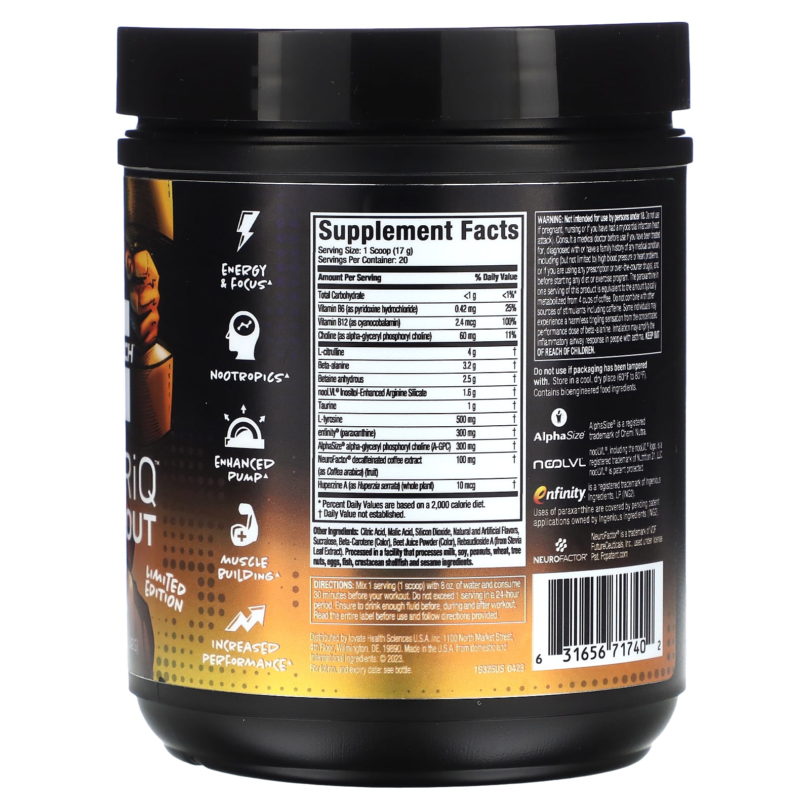 MuscleTech, Ограниченная серия, Euphoriq, перед тренировкой, Boogieman Punch, 342 г (12,06 унции)