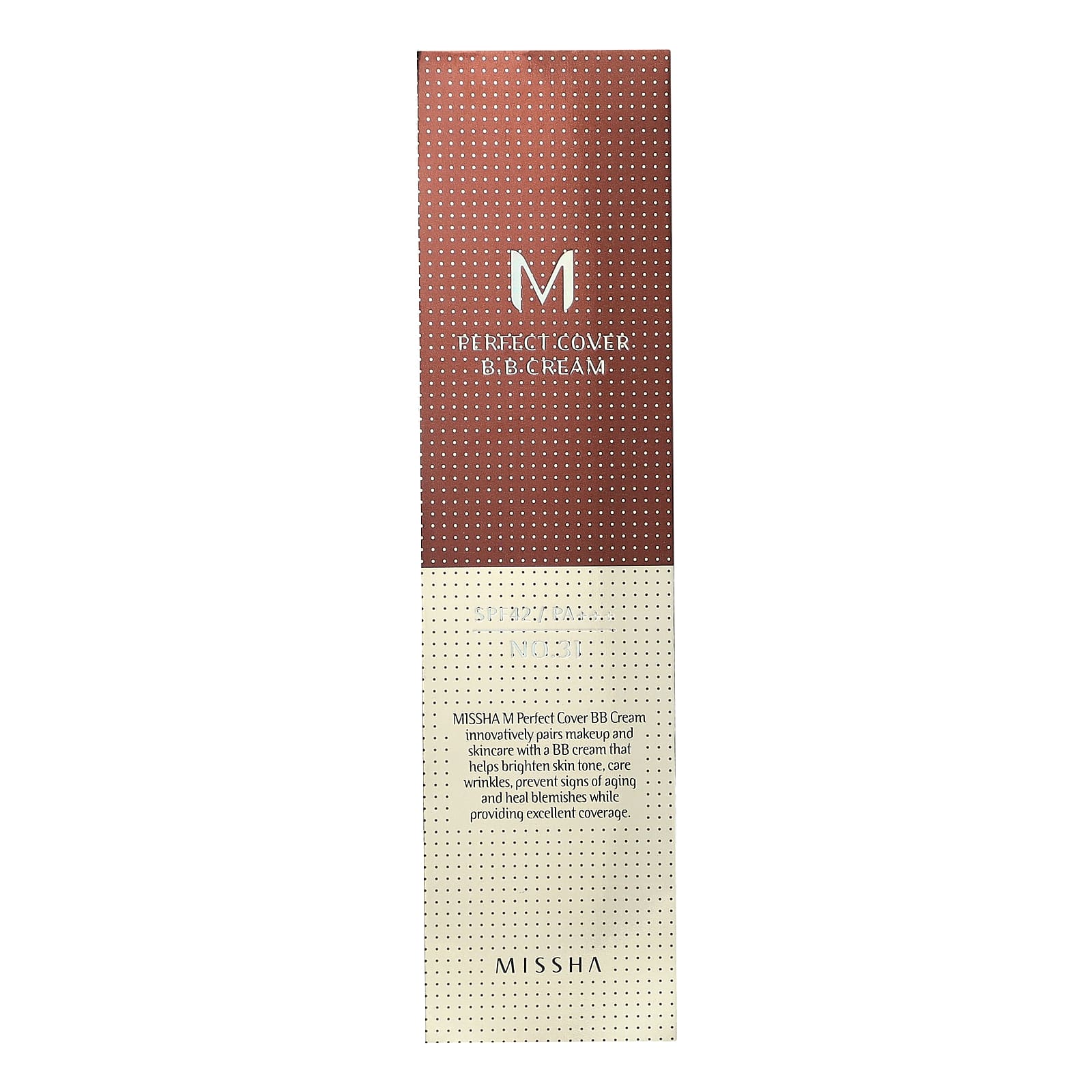 Missha, Perfect Cover BB Cream, BB-крем, SPF 42 PA+++, оттенок 31 золотисто-бежевый, 50 мл