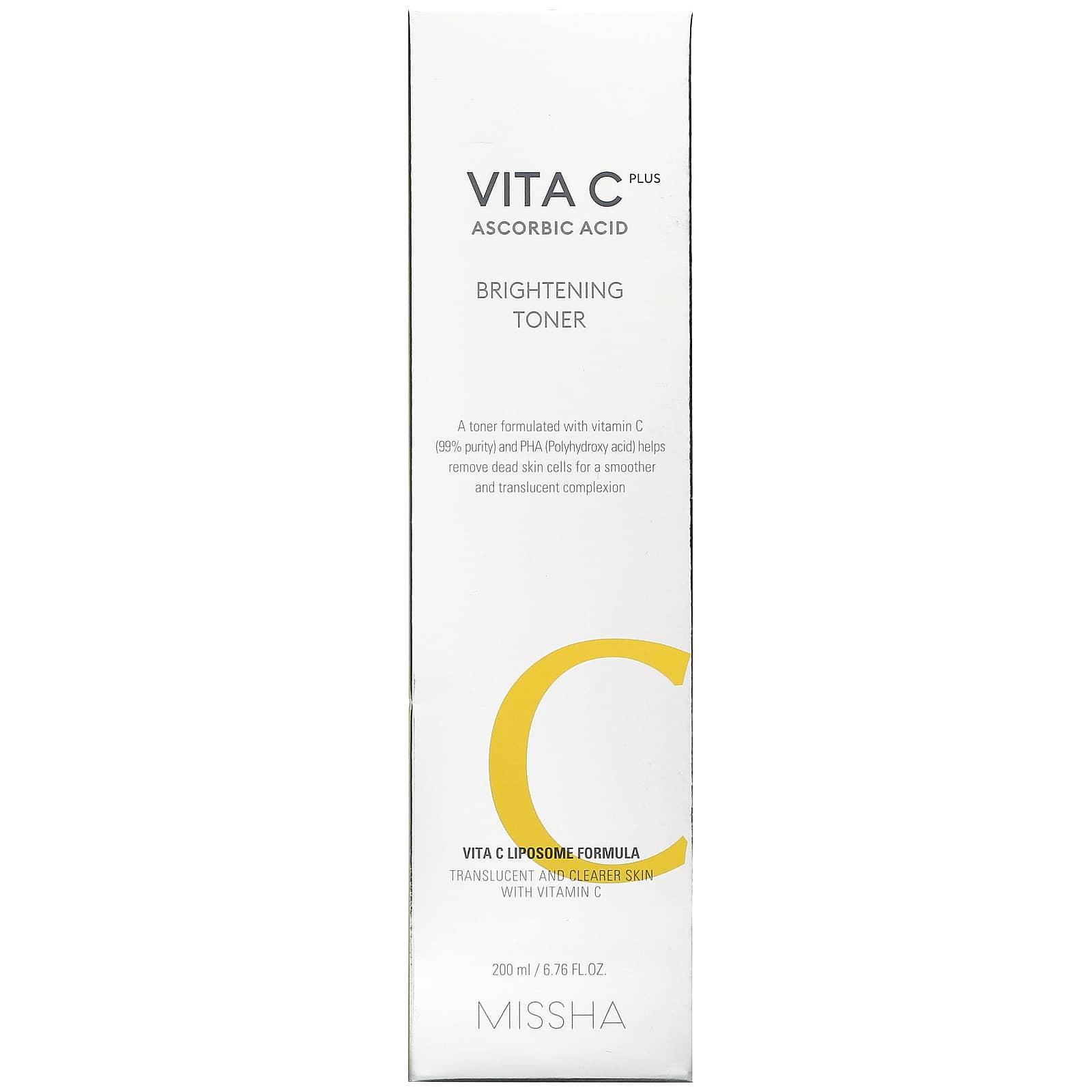 Missha, Vita C Plus Ascorbic Acid, Осветляющий тоник, 6,76 жидких унций (200 мл)