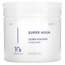 Missha, Super Aqua, тонер в салфетках для ультраувлажнения, 90 шт., 18 г (6,34 унции)