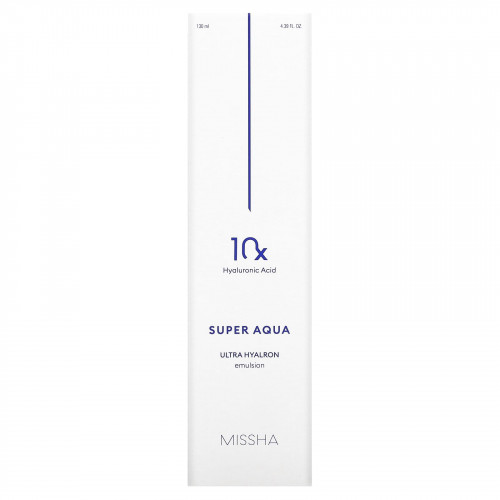 Missha, Super Aqua, ультра гиалроновая эмульсия, 130 мл (4,39 жидк. Унции)