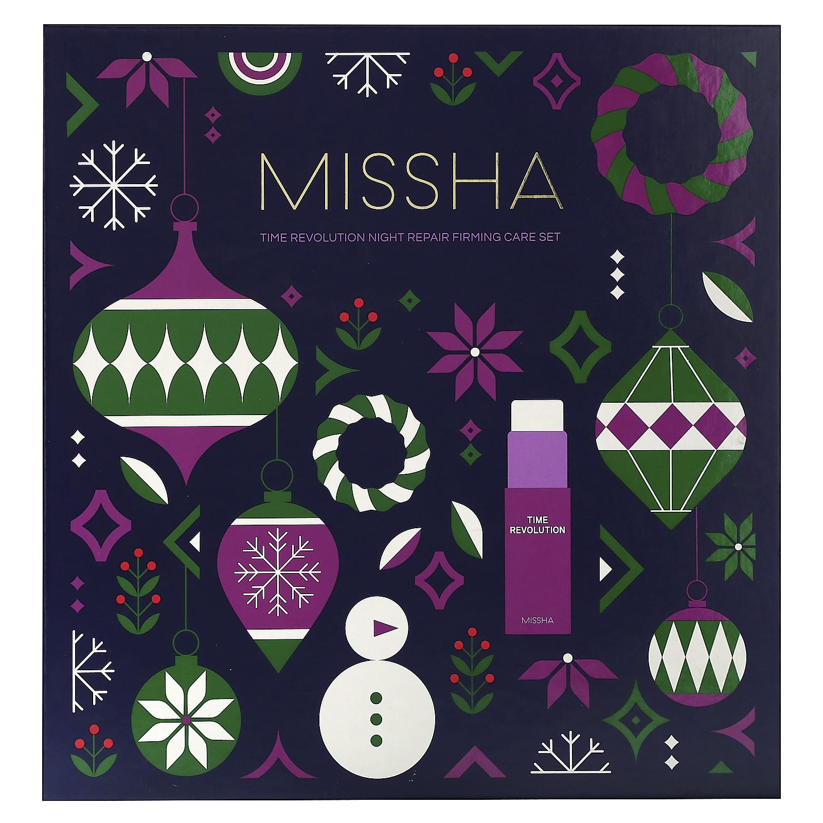 Missha, Time Revolution Night Repair Firming Care Set, Holiday Edition, набор из 6 предметов