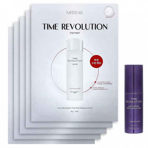 Missha, Time Revolution Night Repair Firming Care Set, Holiday Edition, набор из 6 предметов