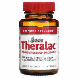 Master Supplements, Theralac, пробиотик широкого спектра действия, 30 капсул