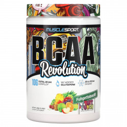 MuscleSport, BCAA, Revolution, фруктовый пунш, 450 г (15,9 унции)