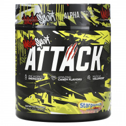 MuscleSport, Attack, перед тренировкой, Starpunch, 250 г (8,8 унции)