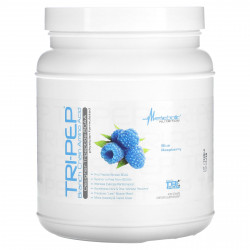 Metabolic Nutrition, Tri-Pep, аминокислота с разветвленной цепью, голубая малина, 400 г (14,1 унции)