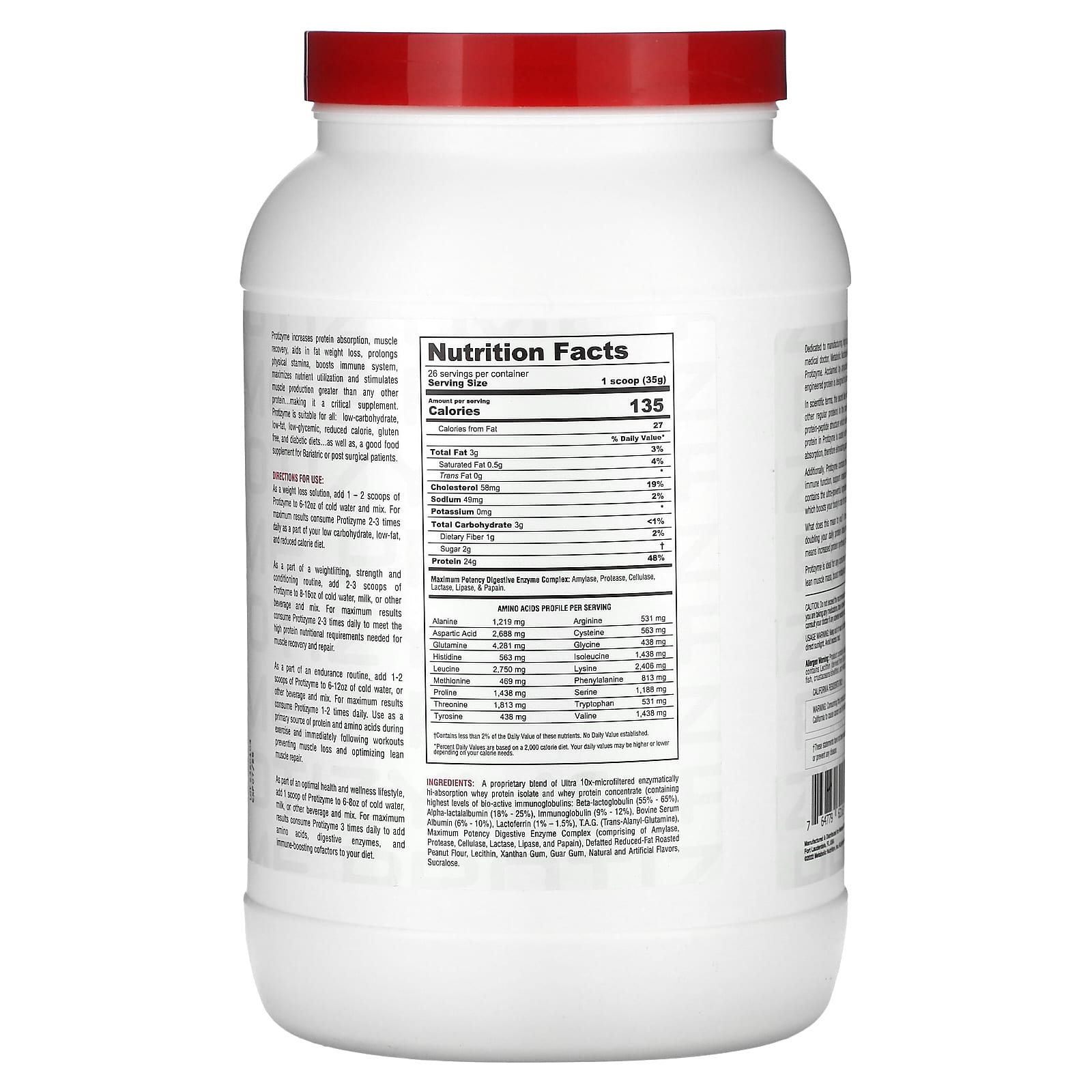 Metabolic Nutrition, Protizyme, Specialized Designed Protein, печенье с арахисовой пастой, 910 г (2 фунта)