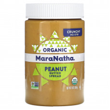 MaraNatha, Органическое арахисовое масло, хрустящее, 454 г (16 унций)
