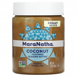 MaraNatha, органическая миндальная паста, кокос, сливочный вкус, 340 г (12 унций)