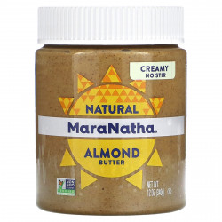 MaraNatha, паста из натурального калифорнийского миндаля, кремообразная, 340 г (12 унций)