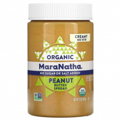 MaraNatha, органическая арахисовая паста, кремовый вкус, 454 г (16 унций)
