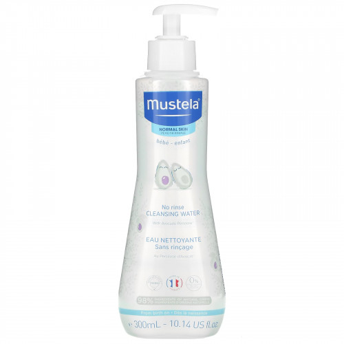 Mustela, Baby, Очищающая вода без ополаскивания, 10,14 жидких унций (300 мл)