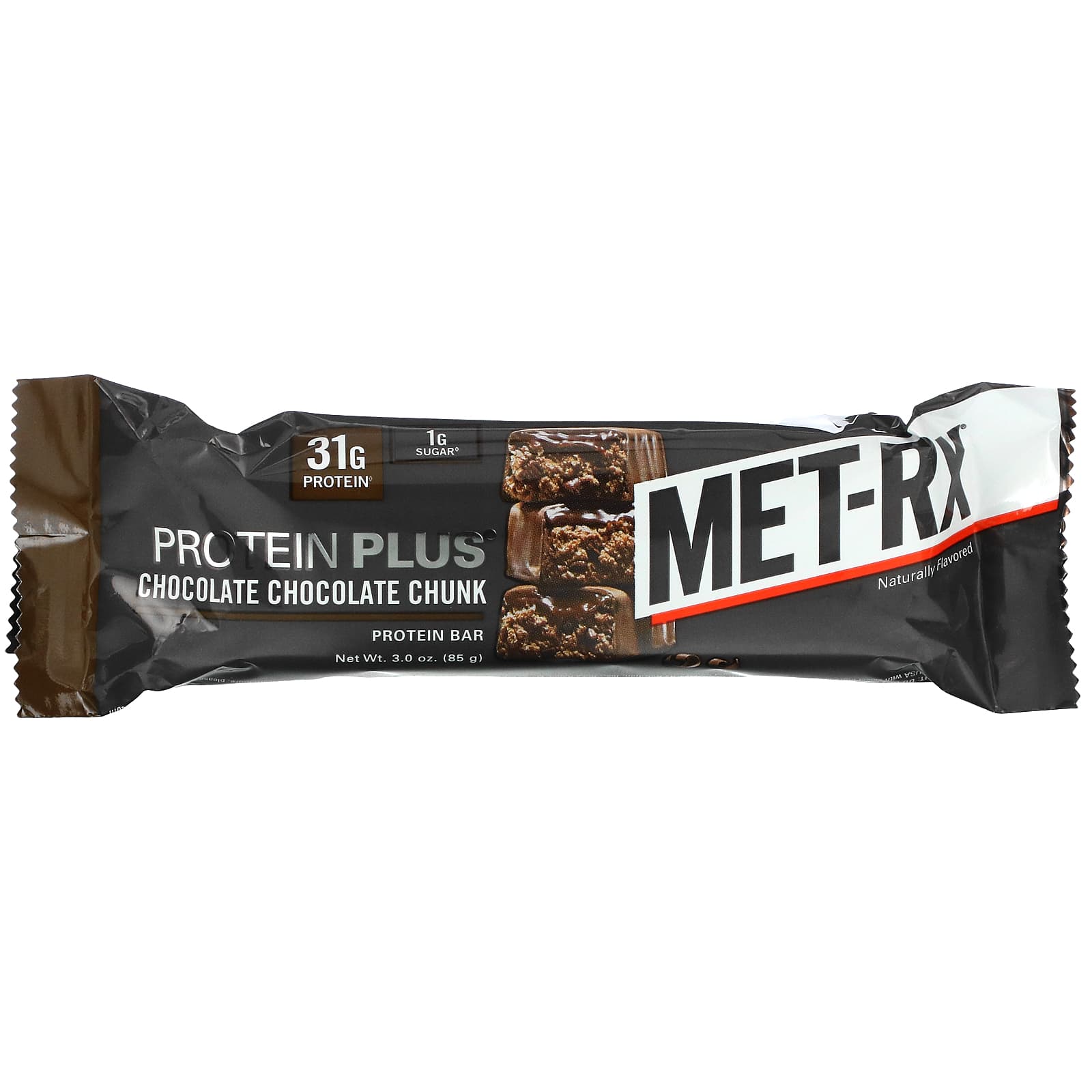 MET-Rx, PROTEIN PLUS, шоколадные кусочки, 9 батончиков, 85 г (3,0 унции) (Товар снят с продажи) 