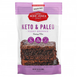 Miss Jones Baking Co, Смесь для выпечки Keto & Paleo Fudgy Brownie, 300 г (10,57 унции)