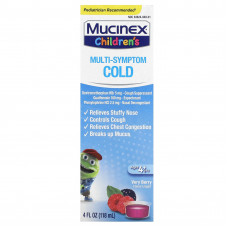 Mucinex, Children's, средство от простуды, для детей от 4 лет, с ягодным вкусом, 118 мл (4 жидк. унции)
