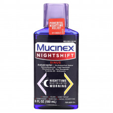 Mucinex, NightShift, Sinus, для детей от 12 лет, 180 мл (6 жидк. унций)