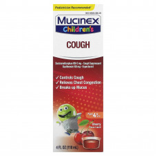 Mucinex, Children's, средство от кашля, от 4 лет, вишня, 118 мл (4 жидк. унции)