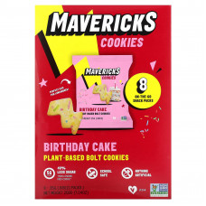 Mavericks, растительное печенье со вкусом торта, 8 упаковок по 25 г (0,88 унции)
