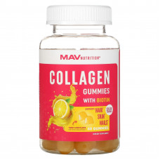 MAV Nutrition, Жевательные мармеладки с коллагеном повышенной силы, 60 жевательных таблеток
