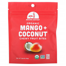 Mavuno Harvest, органические жевательные фруктовые батончики, манго и кокос, 55 г (1,94 унции)