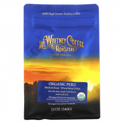 Mt. Whitney Coffee Roasters, органический кофе из Перу, зерновой, средней обжарки, 340 г (12 унций)