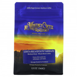 Mt. Whitney Coffee Roasters, Costa Rica Estate Tarrazu, зерновой кофе, средняя обжарка, 340 г (12 унций)