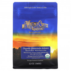 Mt. Whitney Coffee Roasters, Organic Guatemala Adiesto, органический кофе в зернах средней обжарки, 340 г (12 унций)