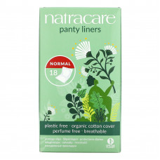 Natracare, ежедневные прокладки, внешний слой из органического хлопка, обычные, 18 штук