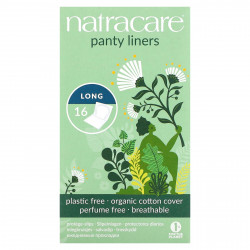 Natracare, ежедневные прокладки, с поверхностью из органического хлопка, длинные, 16 шт.