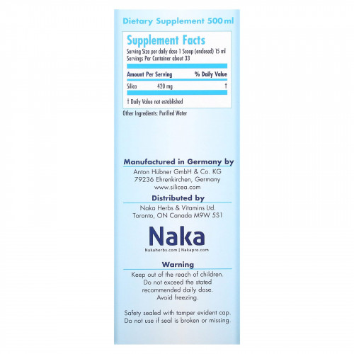 Naka Herbs & Vitamins Ltd, Hubner, оригинальный силикагель, 500 мл (17 жидких унций)