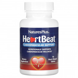 NaturesPlus, HeartBeat, поддержка сердечно-сосудистой системы, 90 таблеток в форме сердца