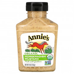 Annie's Naturals, органический продукт, горчица с хреном, 255 г (9 унций)