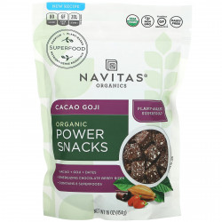 Navitas Organics, Organic Power Snacks, какао и годжи, 454 г (16 унций)