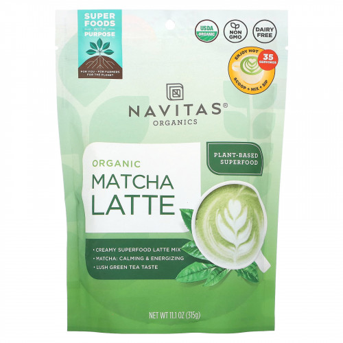 Navitas Organics, Органический латте матча, 315 г (11,1 унции)