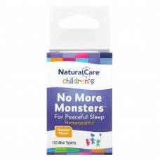 NatraBio, Children's No More Monsters, снотворное для детей, с натуральным вкусом банана, 125 мини-таблеток