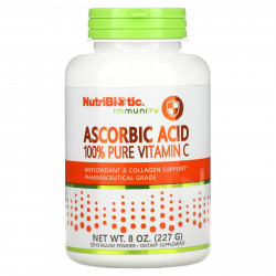 NutriBiotic, Аскорбиновая кислота, 100 % чистый витамин С, кристаллический порошок, 227 г (8 унций)