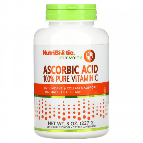 NutriBiotic, Аскорбиновая кислота, 100 % чистый витамин С, кристаллический порошок, 227 г (8 унций)