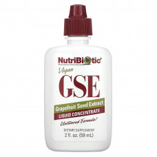 NutriBiotic, веганский экстракт семян грейпфрута GSE, жидкий концентрат, 59 мл (2 жидк. унции)