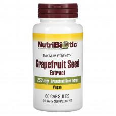 NutriBiotic, экстракт семян грейпфрута, 250 мг, 60 капсул