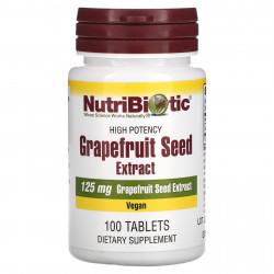 NutriBiotic, экстракт семян грейпфрута, 125 мг, 100 таблеток