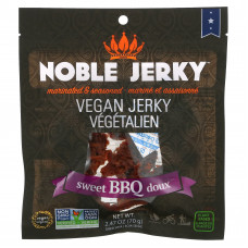 Noble Jerky, Vegan Jerky, сладкое барбекю, 70 г (2,47 унции)
