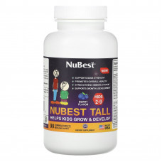 NuBest, Tall, для детей от 2 до 9 лет, с ягодным вкусом, 90 жевательных таблеток
