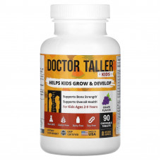 NuBest, Doctor Taller, Kids 2-9 Years, Grape, 90 Chewable Tablets