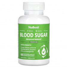 NuBest, Blood Sugar, Extra Strength, 60 вегетарианских капсул