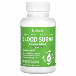 NuBest, Blood Sugar, Extra Strength, 60 вегетарианских капсул