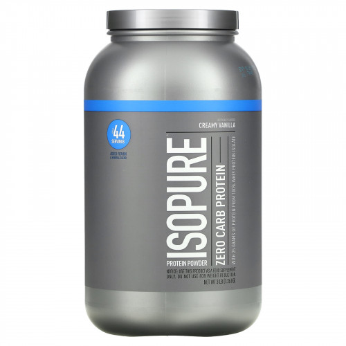 Isopure, Без углеводов, протеиновый порошок, ванильный крем, 1,36 кг (3 фунта)