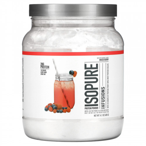 Isopure, Infusions, протеиновый порошок, ягодное ассорти, 400 г (14,1 унции)